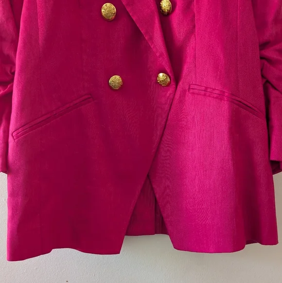 NWOT Veronica Beard Hirsh Pink Dickey Jacket Blazer Size 6 Celebrity Linen - Picture 10 of 16